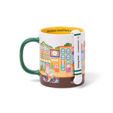 Starbucks Town Ceramic Mug with Sock Stirrer