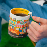 Starbucks Town Ceramic Mug with Sock Stirrer