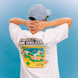 Fuze Tea Game of Life Oversized Tee - White
